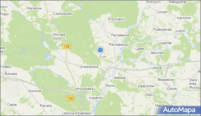 mapa Ruda Zajączkowska, Ruda Zajączkowska na mapie Targeo